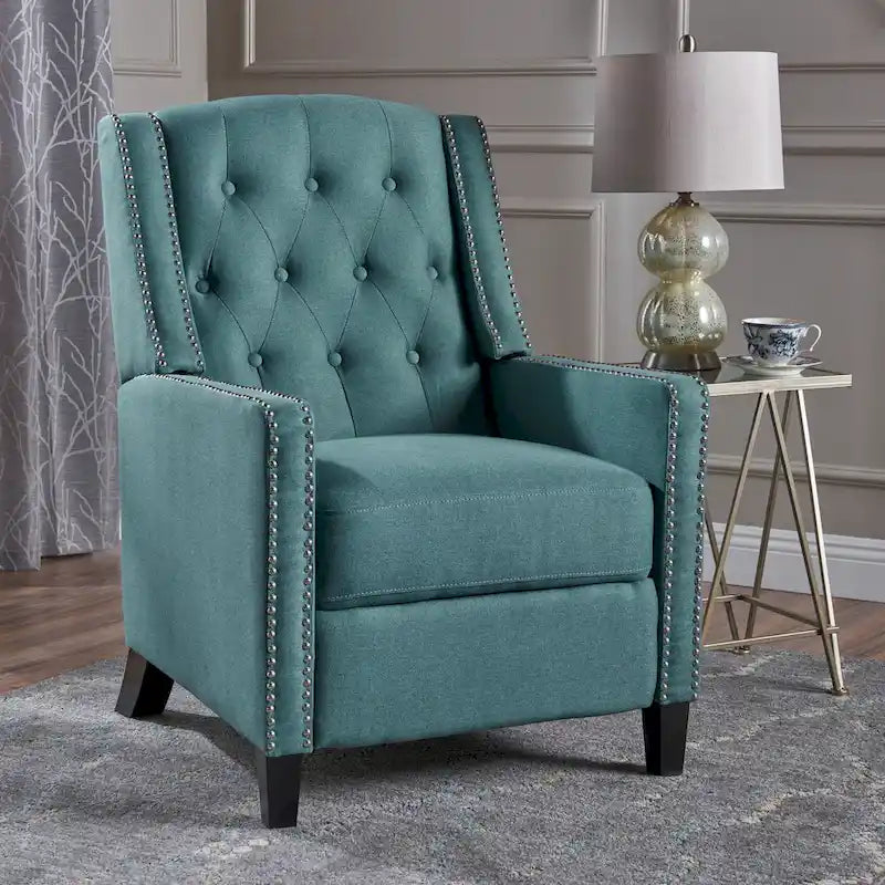 Fauteuil inclinable classique en tissu, fauteuil élégant pour salon, chambre à coucher
