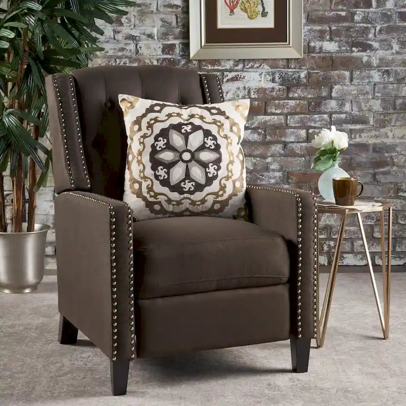 Fauteuil inclinable classique en tissu, fauteuil élégant pour salon, chambre à coucher
