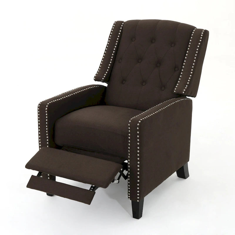 Fauteuil inclinable classique en tissu, fauteuil élégant pour salon, chambre à coucher