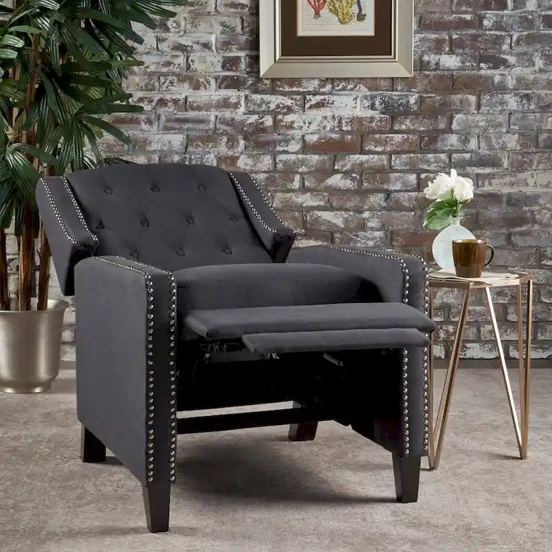 Fauteuil inclinable classique en tissu, fauteuil élégant pour salon, chambre à coucher
