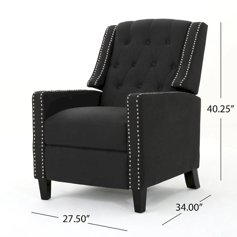 Fauteuil inclinable classique en tissu, fauteuil élégant pour salon, chambre à coucher