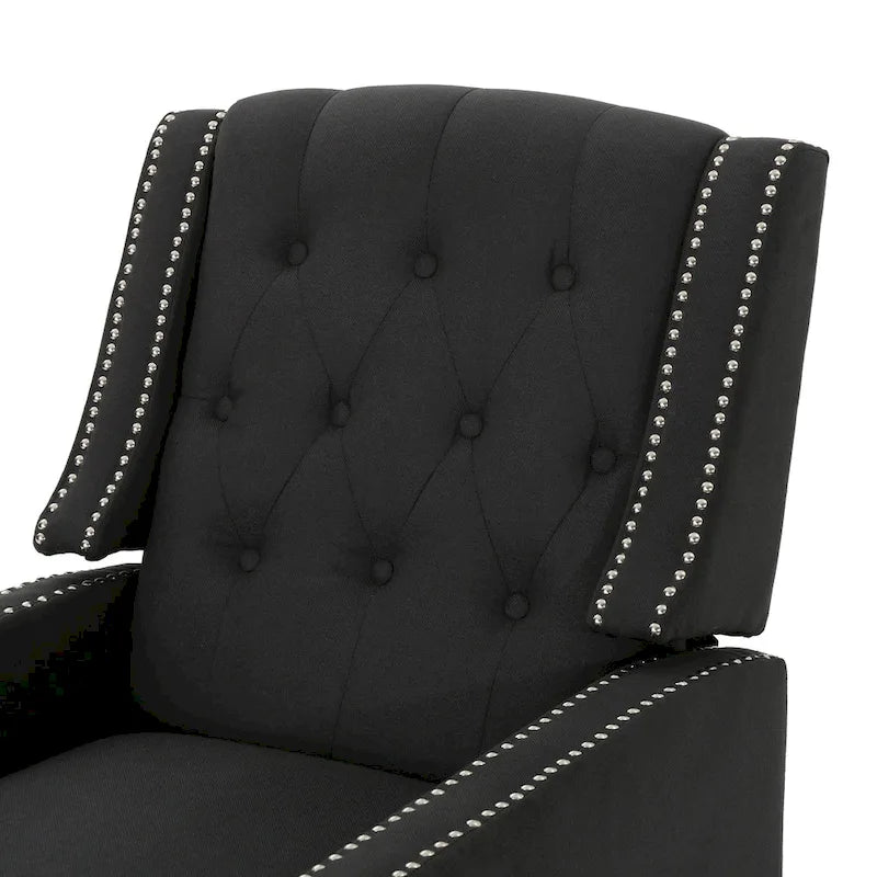 Fauteuil inclinable classique en tissu, fauteuil élégant pour salon, chambre à coucher