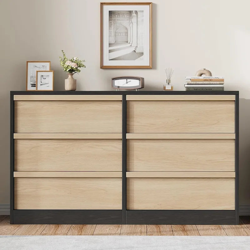 Commode 6 tiroirs pour chambre à coucher, organisateur de rangement moderne