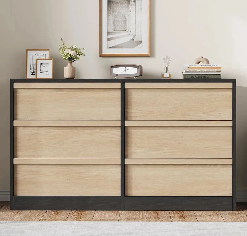 6 Drawer Dresser for Bedroom, Modern Dresser Organizer Storage Chest