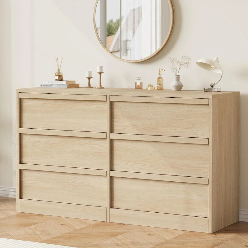 Commode 6 tiroirs pour chambre à coucher, organisateur de rangement moderne