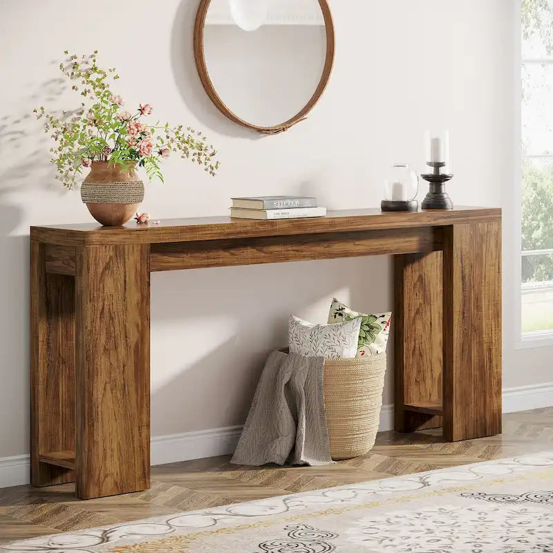 Console de 70,9 pouces de long pour canapé, salon, entrée, couloir
