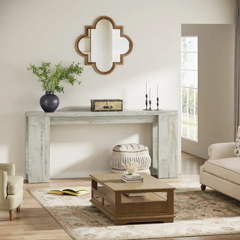 Console de 70,9 pouces de long pour canapé, salon, entrée, couloir