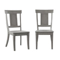 Chaises de salle à manger en bois avec dossier en panneau (Lot de 2)