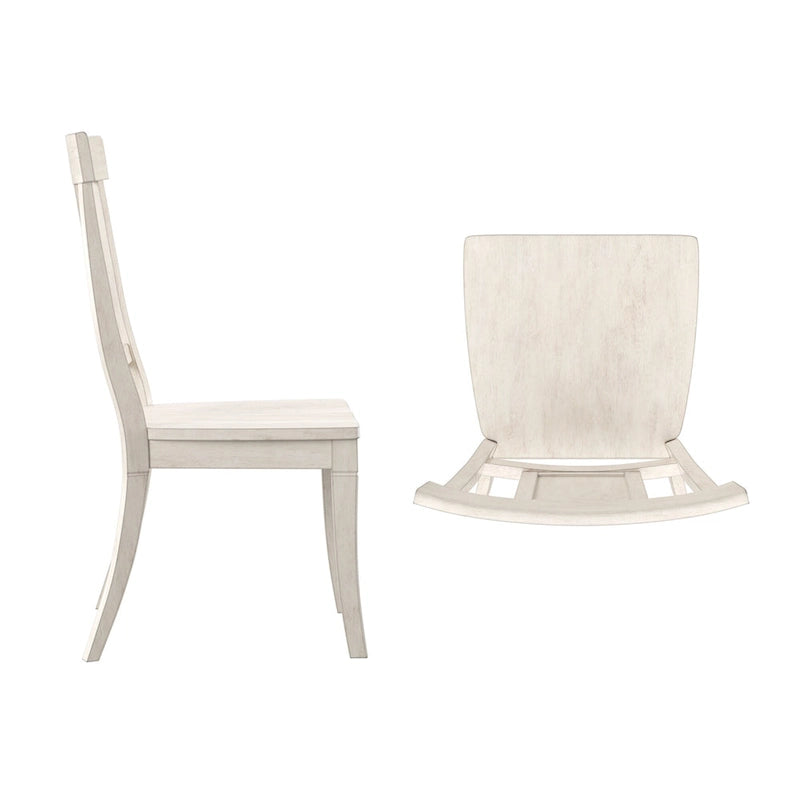 Chaises de salle à manger en bois avec dossier en panneau (Lot de 2)