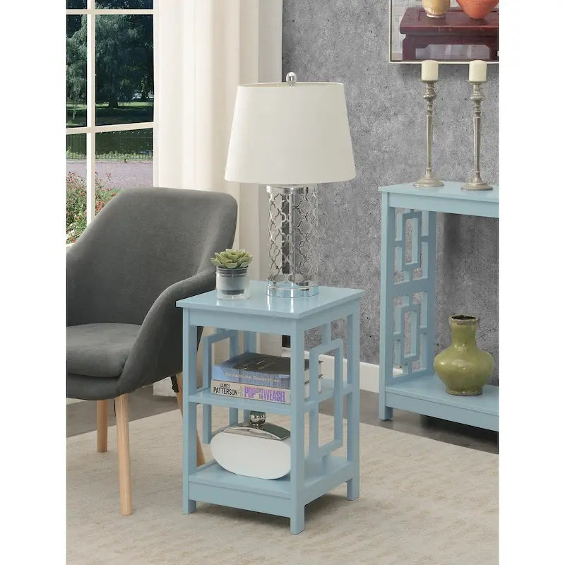 Table d'appoint avec étagères Town Square de Convenience Concepts