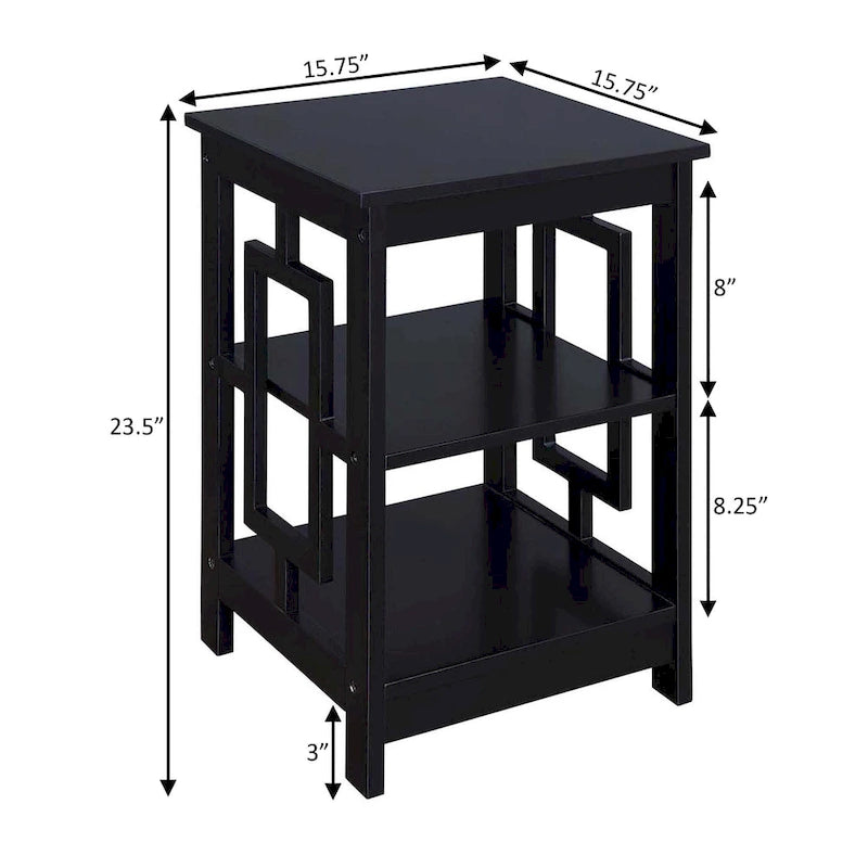 Table d'appoint avec étagères Town Square de Convenience Concepts