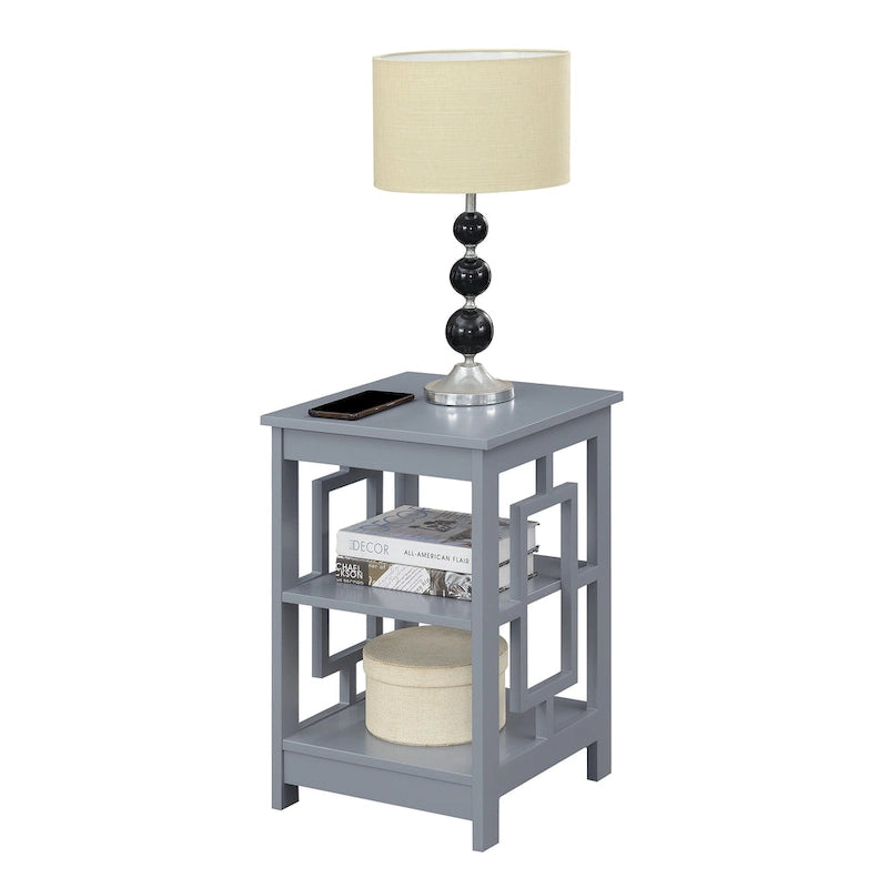 Table d'appoint avec étagères Town Square de Convenience Concepts