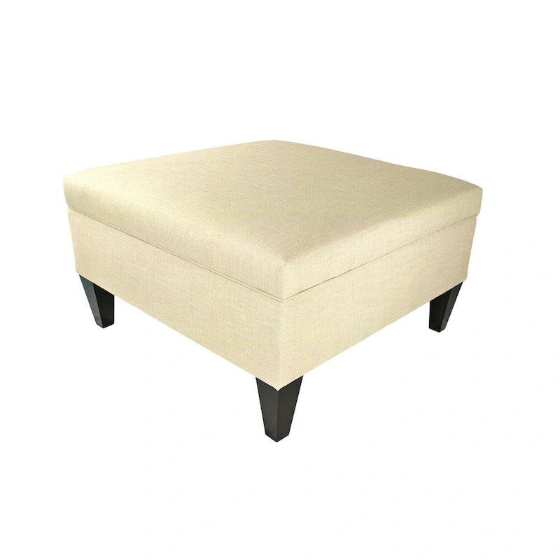 Table basse ottomane capitonnée avec rangement