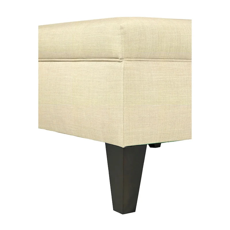 Table basse ottomane capitonnée avec rangement
