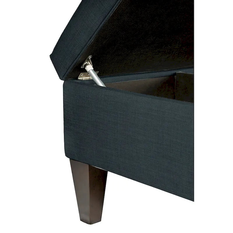 Table basse ottomane capitonnée avec rangement