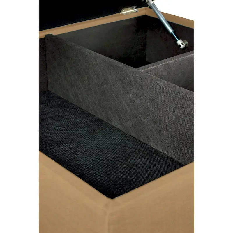 Table basse ottomane capitonnée avec rangement