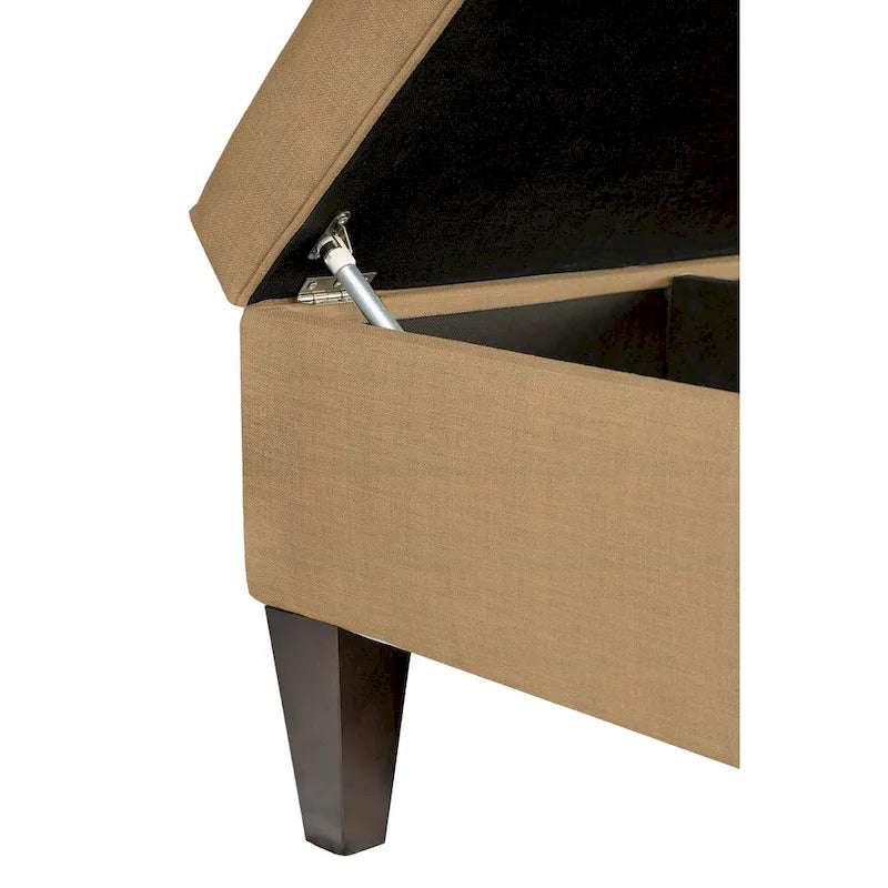 Table basse ottomane capitonnée avec rangement
