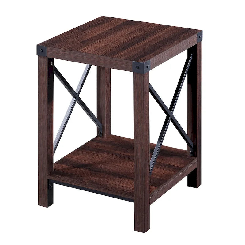 Table d'appoint/table décorative de style maison de campagne avec étagères de rangement
