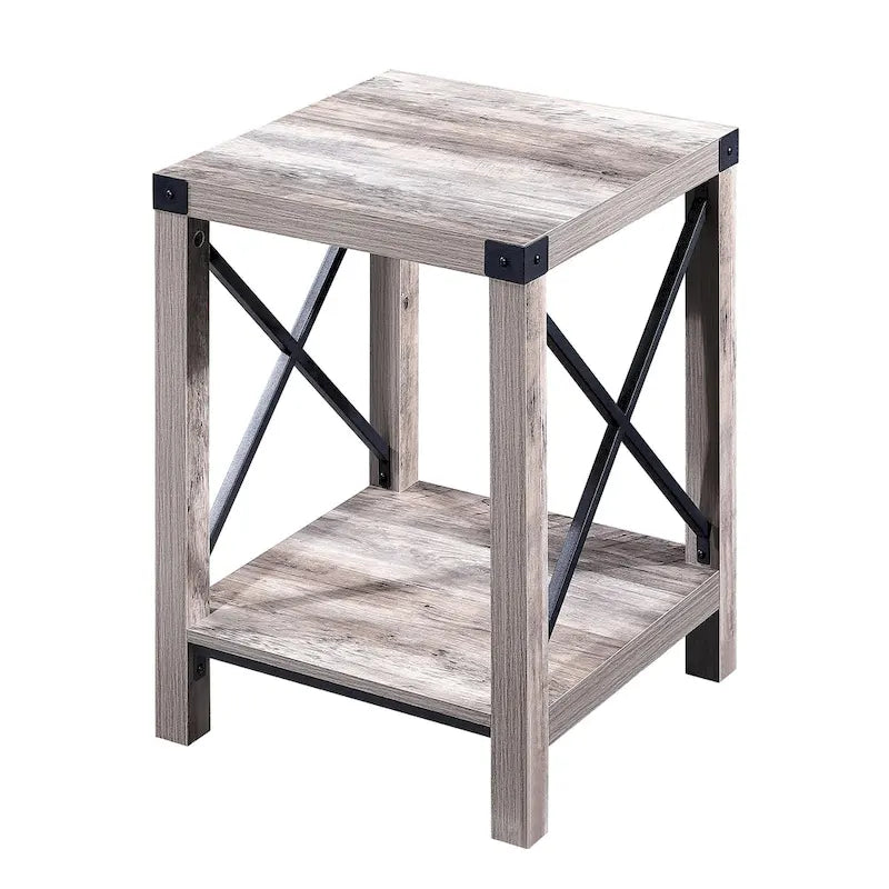Table d'appoint/table décorative de style maison de campagne avec étagères de rangement