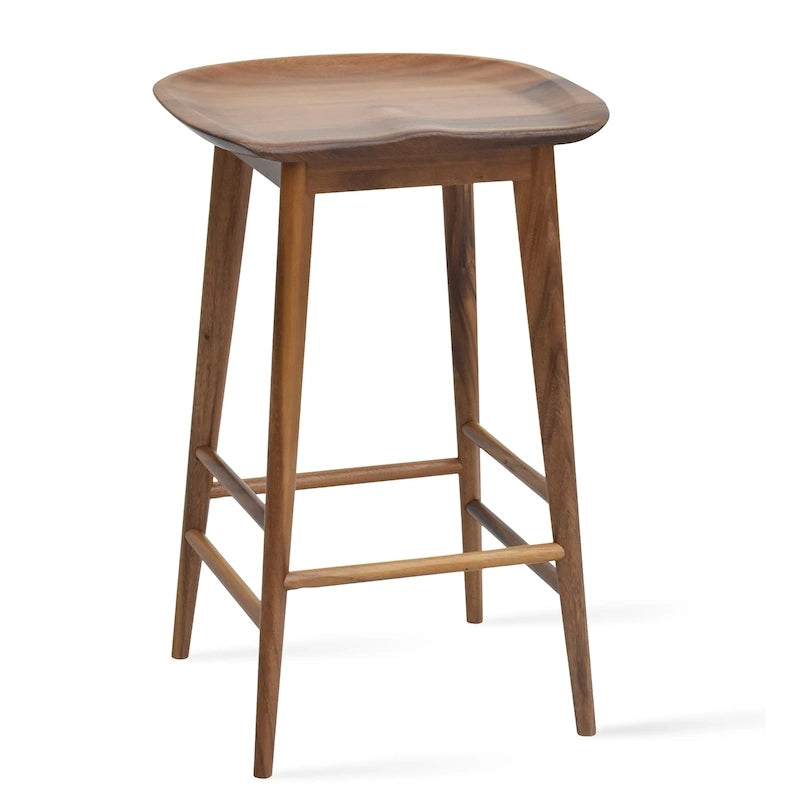 Tabouret de comptoir en acacia massif sans dossier - Tabouret de comptoir
