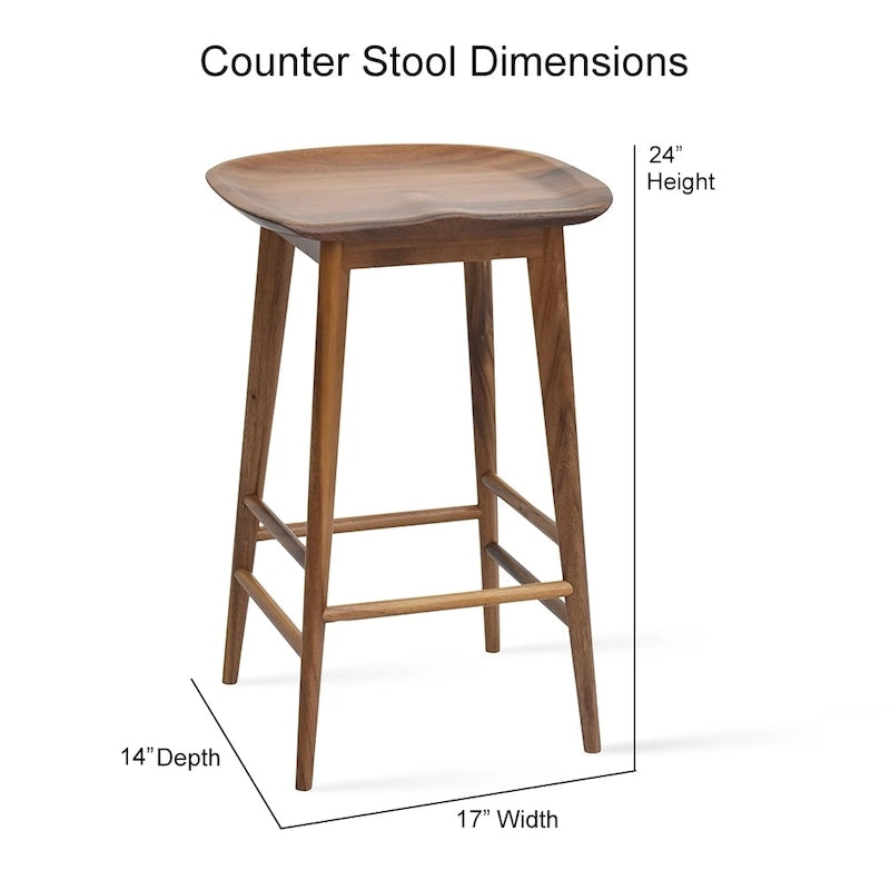 Tabouret de comptoir en acacia massif sans dossier - Tabouret de comptoir
