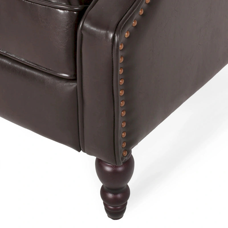 Fauteuil club en simili-cuir