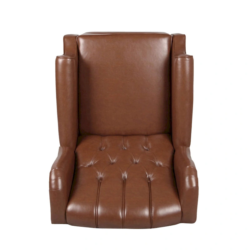 Fauteuil club en simili-cuir