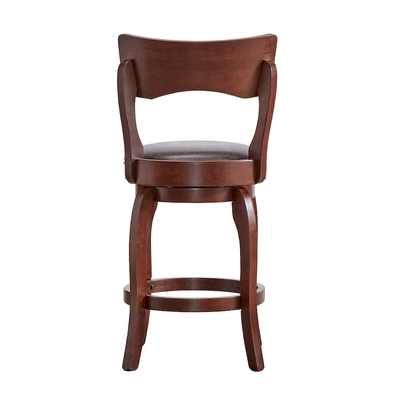 Tabouret pivotant de 24 pouces de hauteur de bar, marron