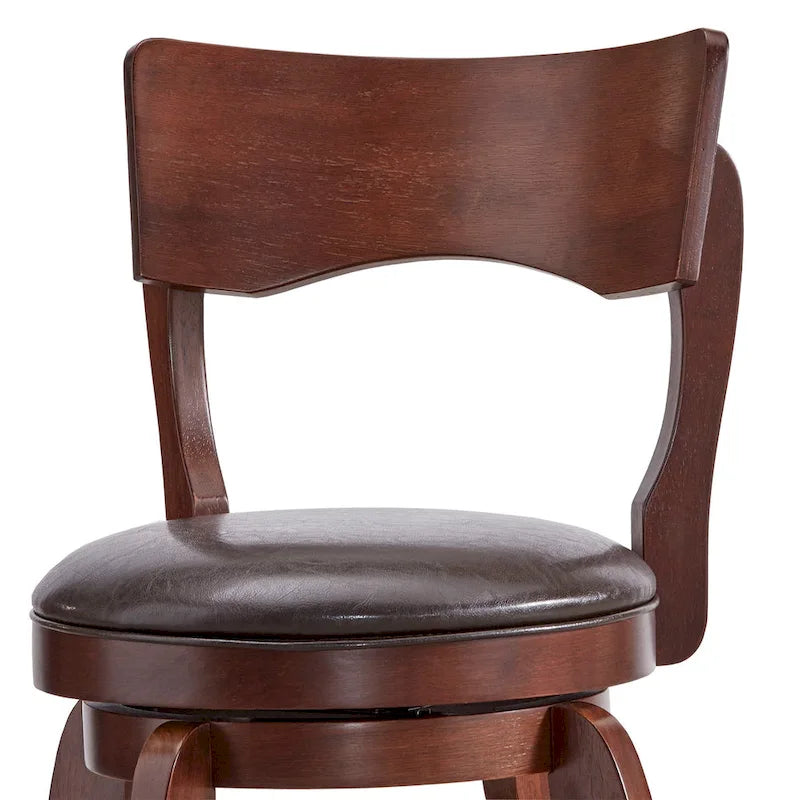 Tabouret pivotant de 24 pouces de hauteur de bar, marron