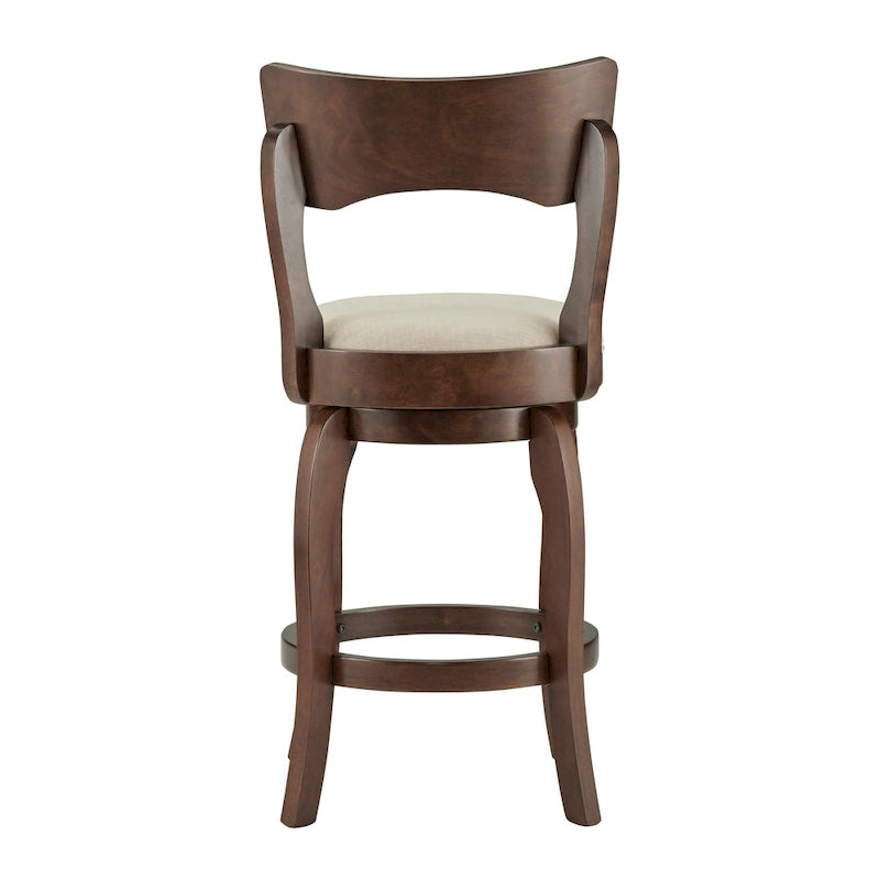 Tabouret pivotant de 24 pouces de hauteur de bar, marron