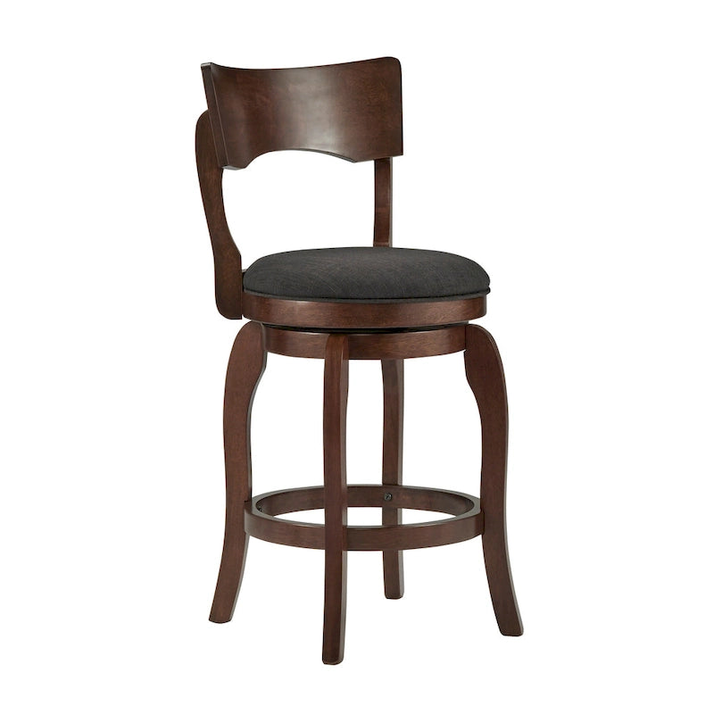 Tabouret pivotant de 24 pouces de hauteur de bar, marron