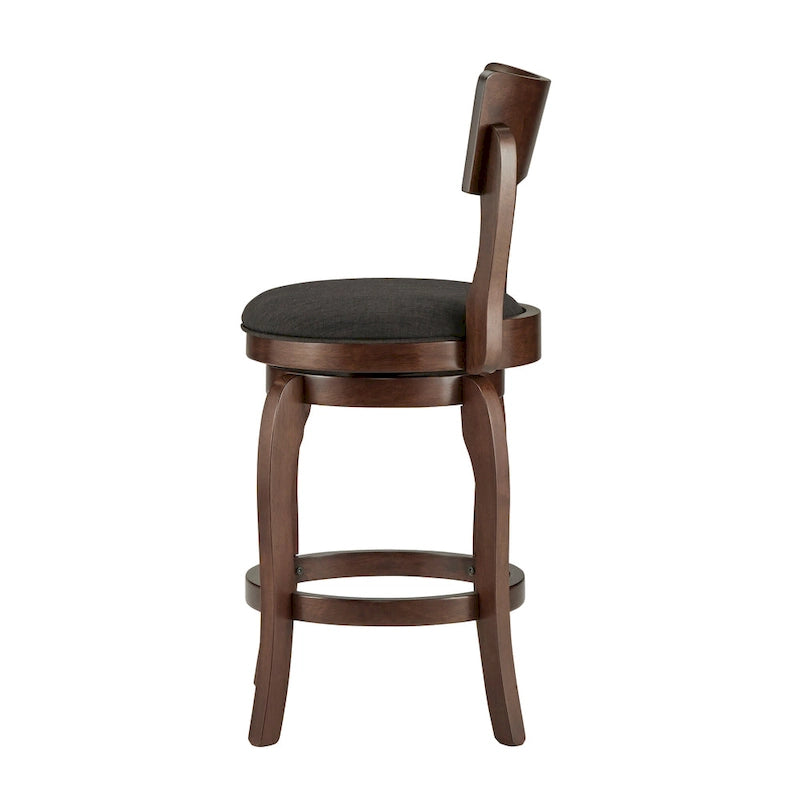 Tabouret pivotant de 24 pouces de hauteur de bar, marron