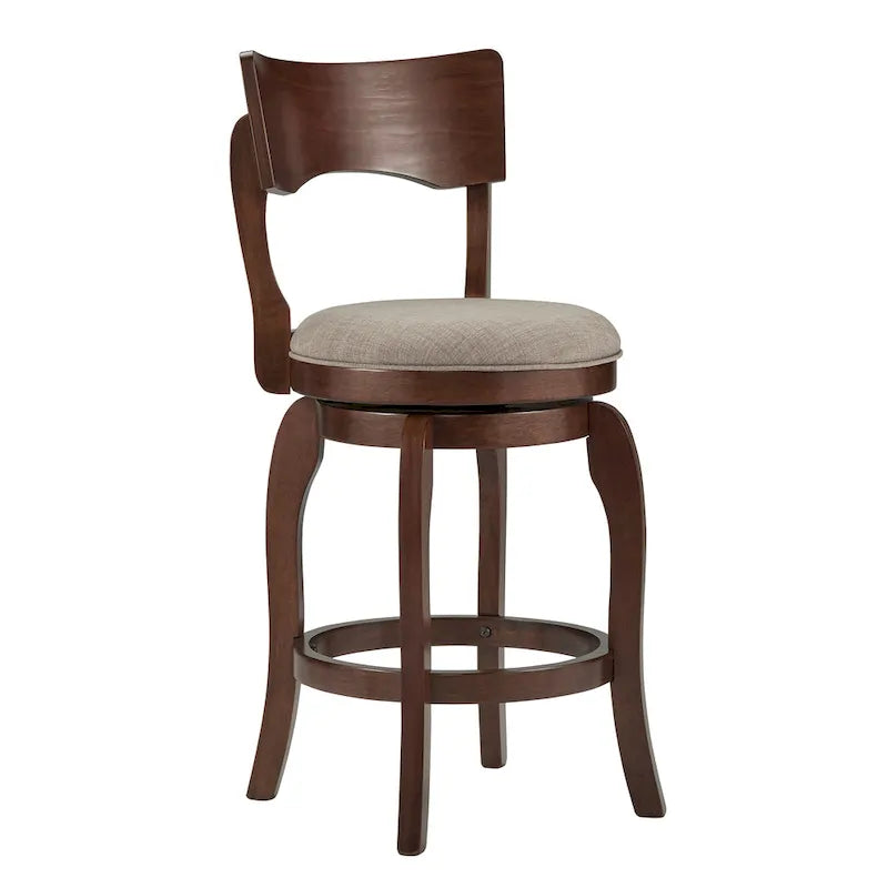Tabouret pivotant de 24 pouces de hauteur de bar, marron