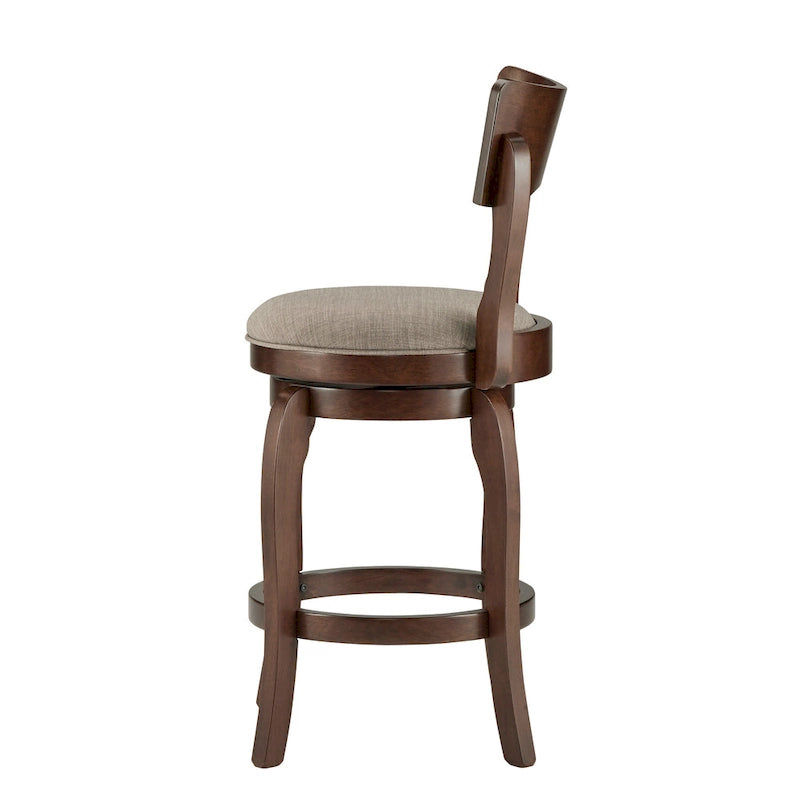 Tabouret pivotant de 24 pouces de hauteur de bar, marron