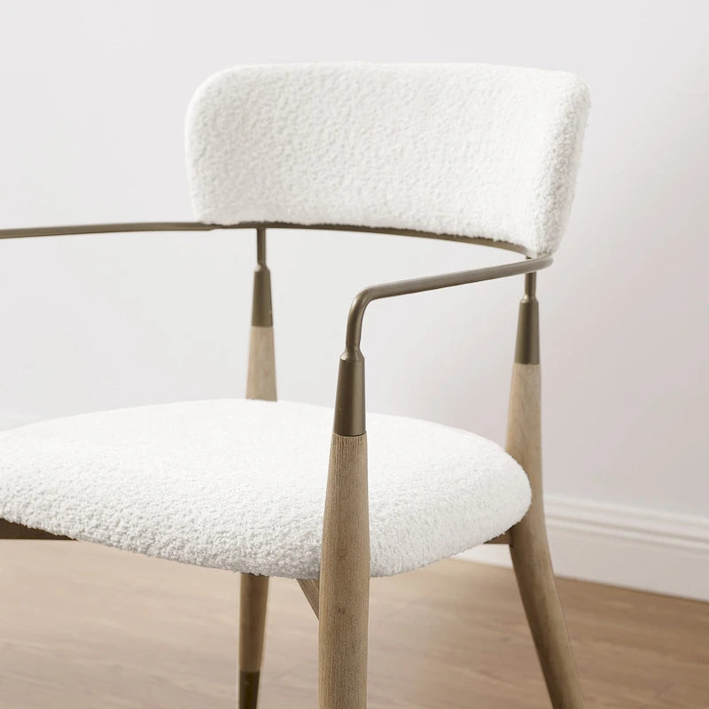 Chaise d'appoint de salle à manger en bois massif du milieu du siècle (lot de 2)