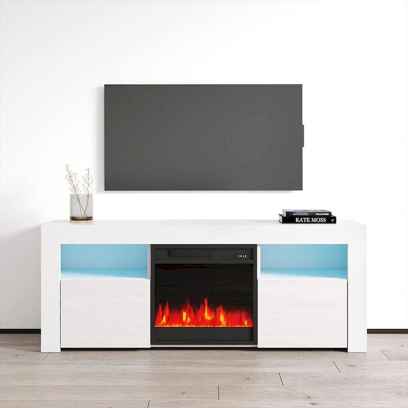 Meuble TV cheminée électrique de 58 pouces