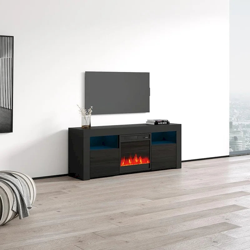 Meuble TV cheminée électrique de 58 pouces