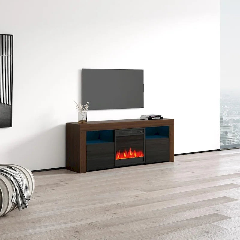 Meuble TV cheminée électrique de 58 pouces