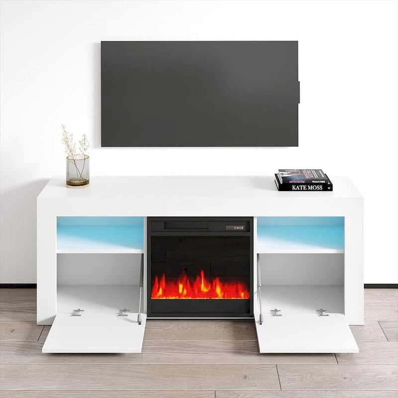 Meuble TV cheminée électrique de 58 pouces