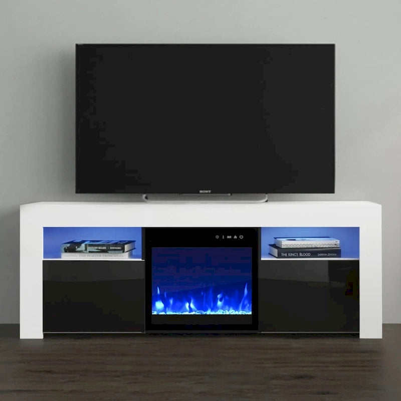 Meuble TV cheminée électrique de 58 pouces