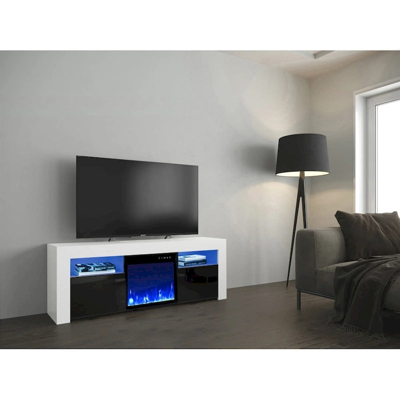 Meuble TV cheminée électrique de 58 pouces