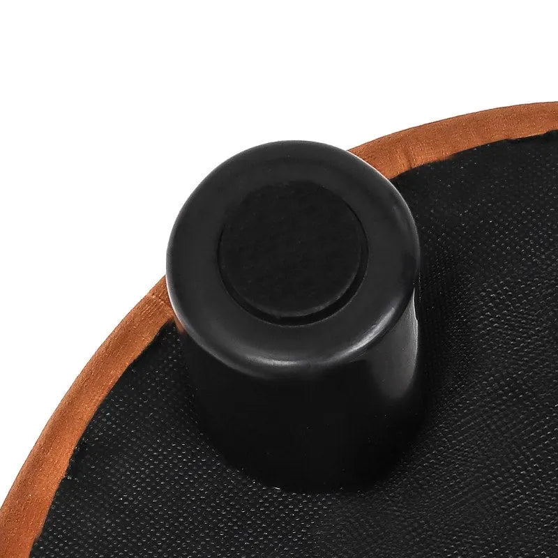 Pouf rond en velours, repose-pieds moderne rembourré