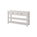 Table d'appoint de canapé à deux tiroirs en bois massif