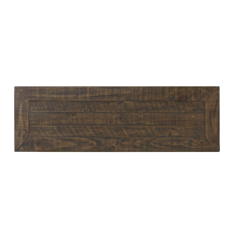 Table d'appoint de canapé à deux tiroirs en bois massif