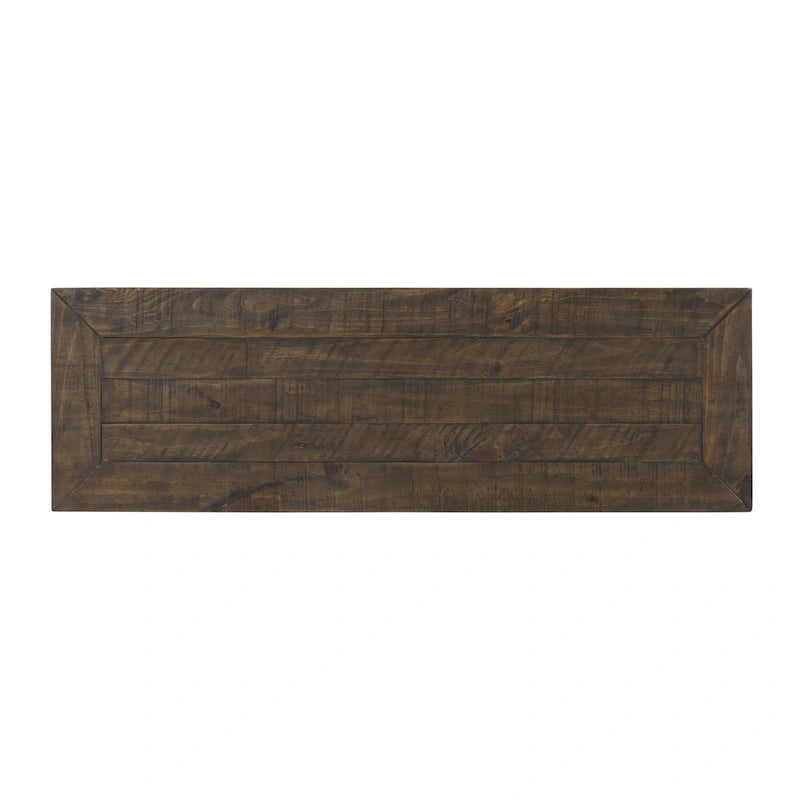 Table d'appoint de canapé à deux tiroirs en bois massif