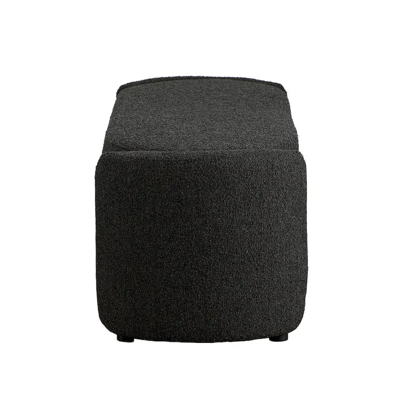 Banc de rangement moderne en peluche, adapté aux chambres et aux entrées.