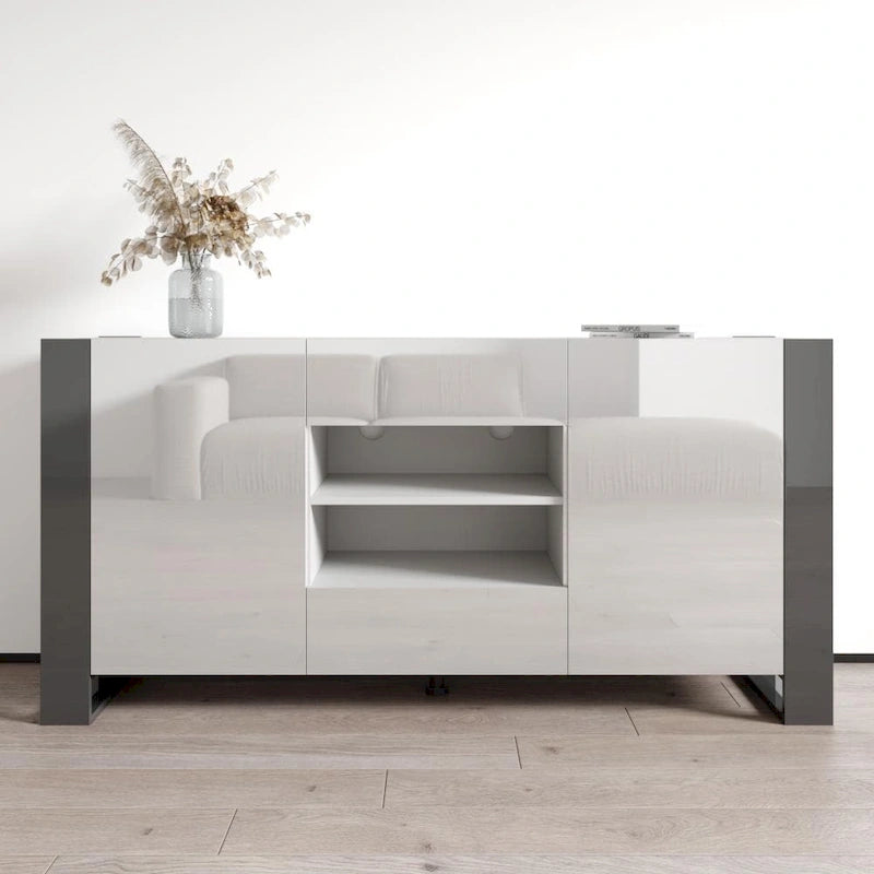 Buffet bahut moderne en bois de 64,5 pouces