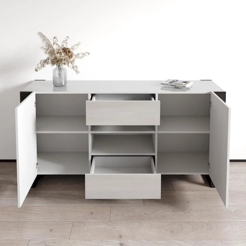 Buffet bahut moderne en bois de 64,5 pouces