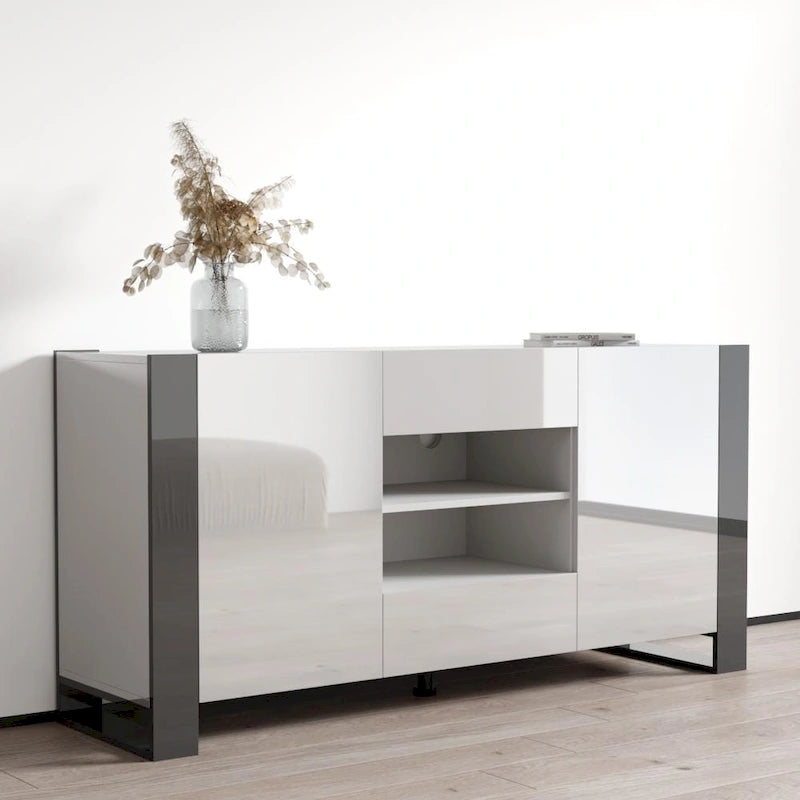 Buffet bahut moderne en bois de 64,5 pouces
