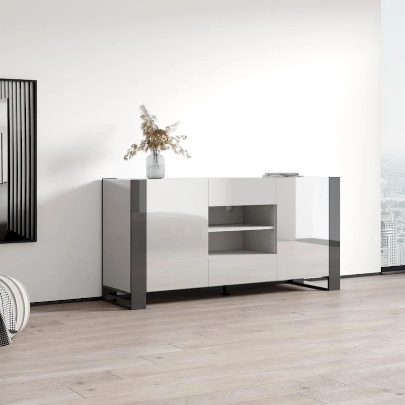 Buffet bahut moderne en bois de 64,5 pouces